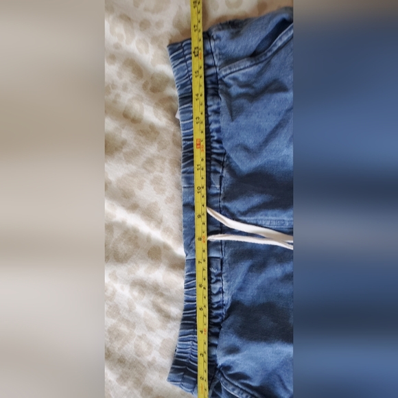 Splendid Chambray Jean Shorts High Rise Size Medium Elastic Waist 100% Tencel - Picture 8 of 8